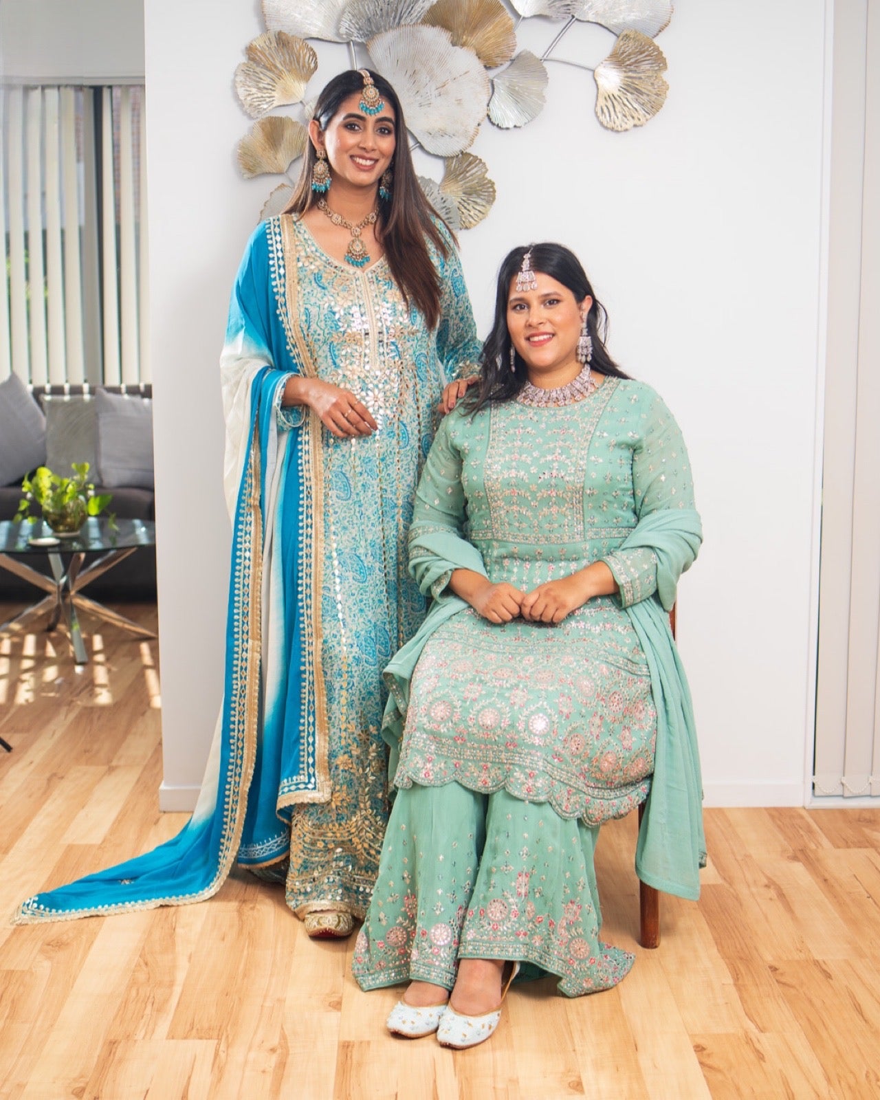 Peplum Crepe Chiffon Sharara