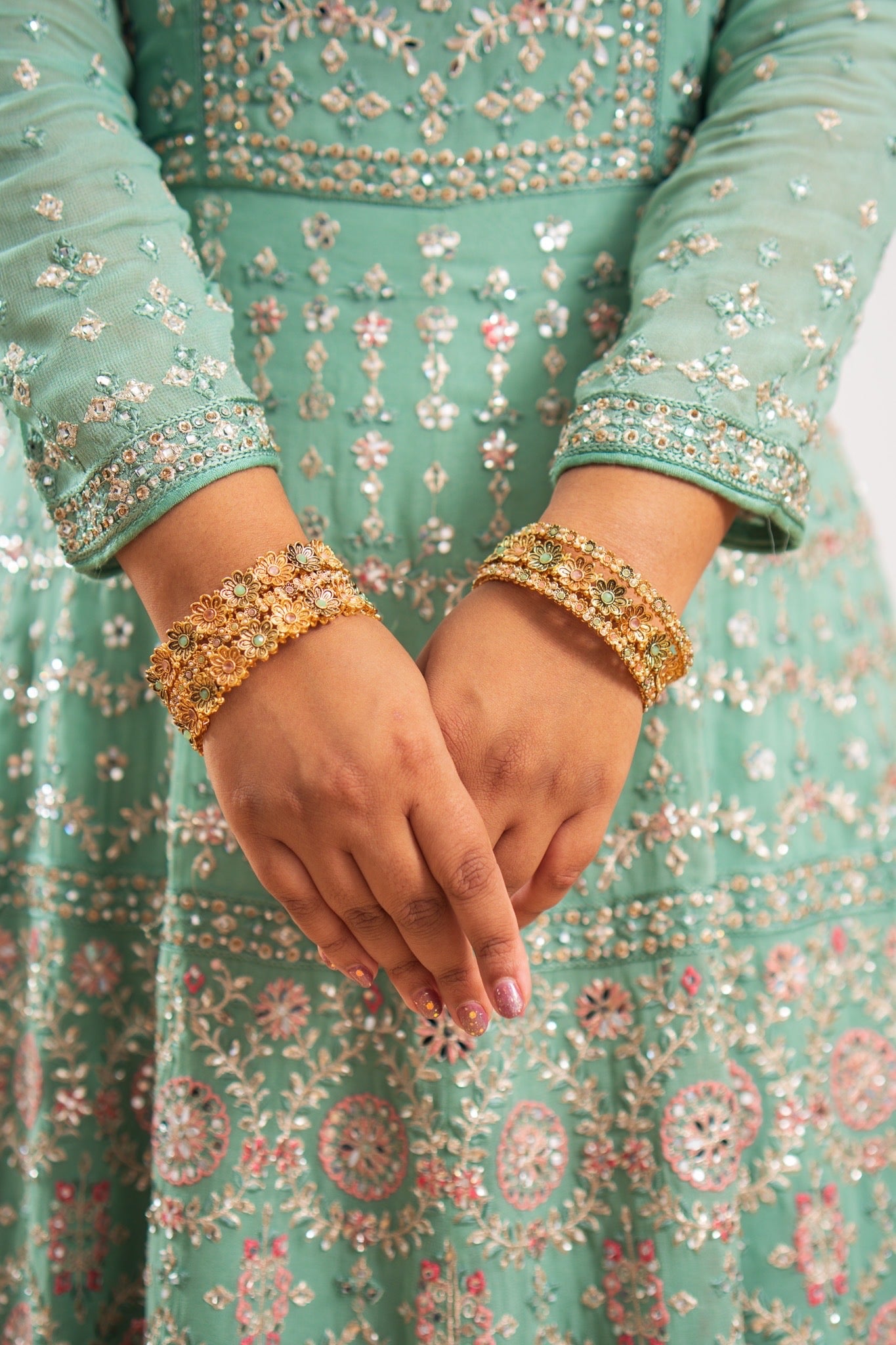 Peplum Crepe Chiffon Sharara