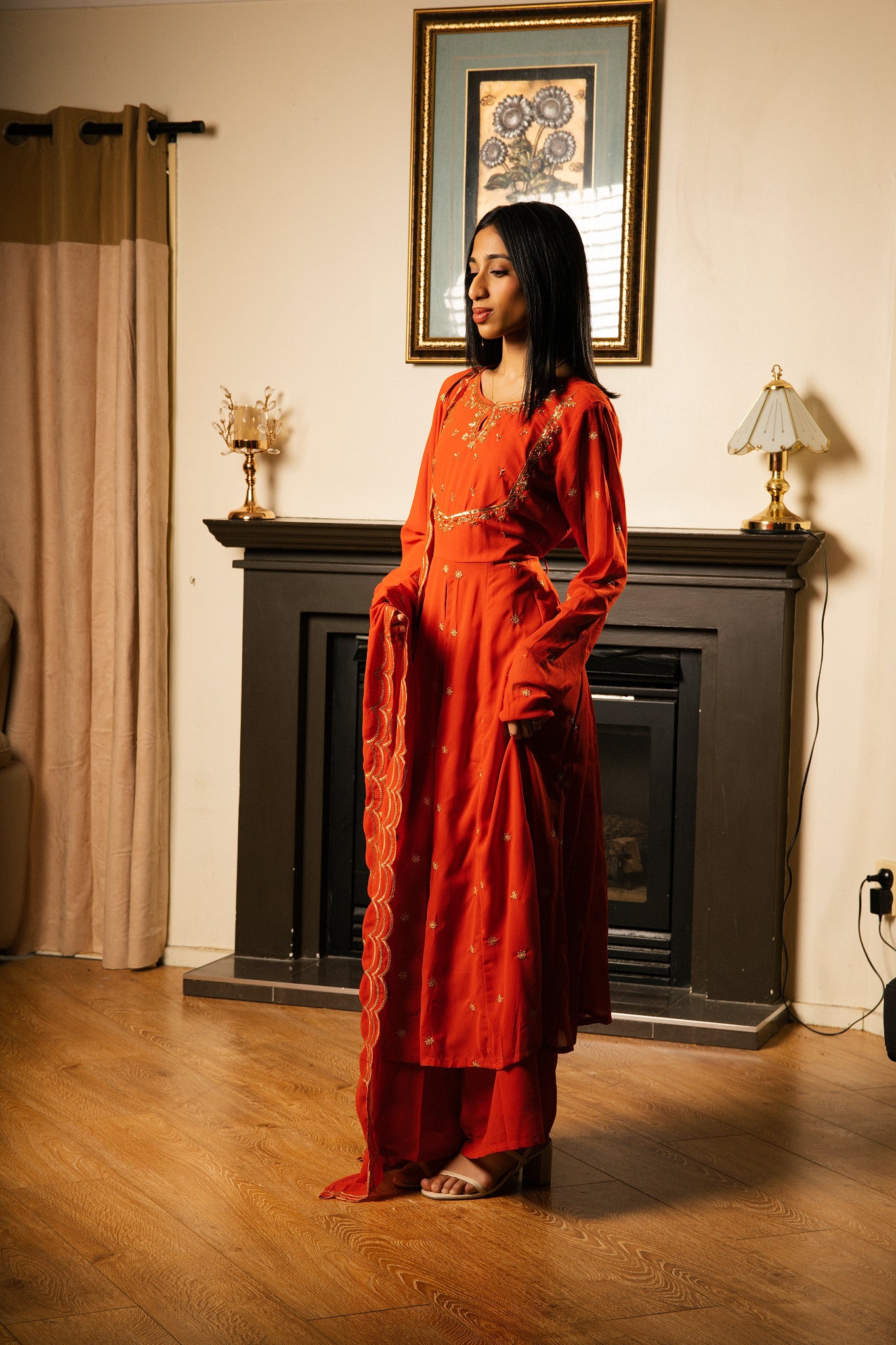 Anarkali Suit with Palazzo & Dupatta