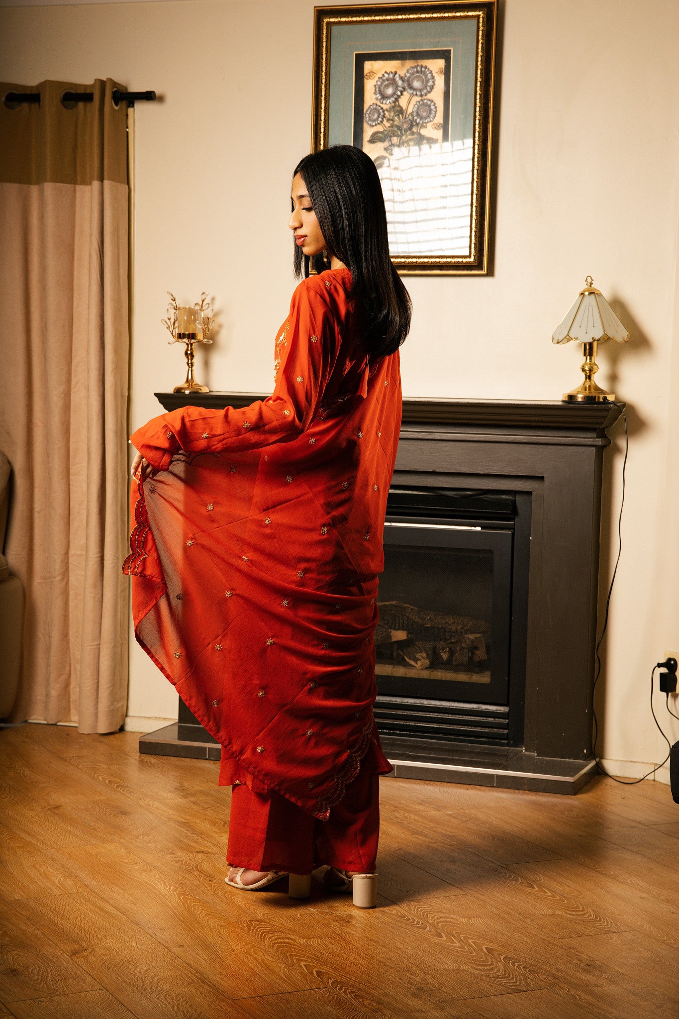 Anarkali Suit with Palazzo & Dupatta