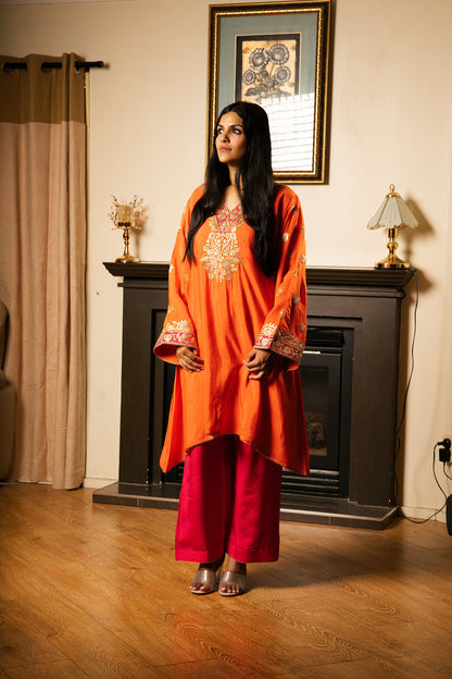 Zari Kurta Palazzo Co-ord Set