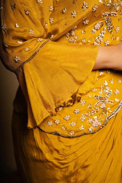 Dhoti Saree (Pre-Stitched) with Sequin Jacket