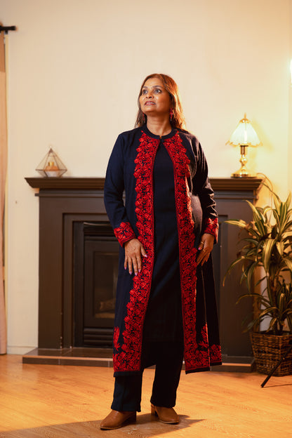 Jacket Style Wool Kurta