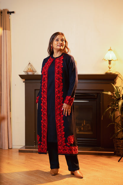 Jacket Style Wool Kurta