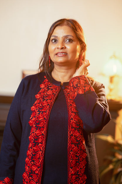 Jacket Style Wool Kurta