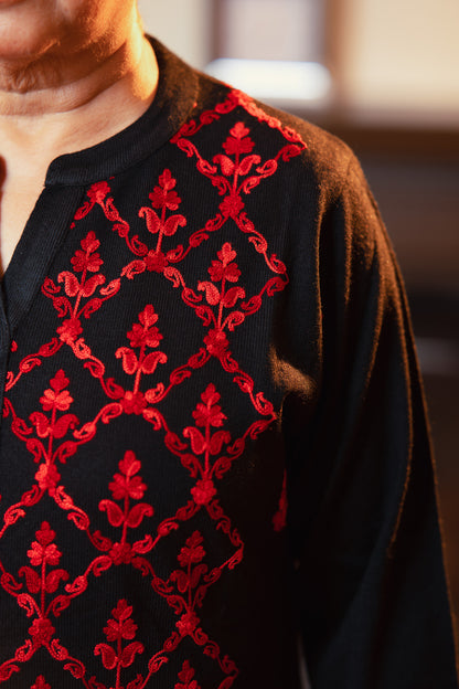 Wool Maxi Kurti with Full Ari Work