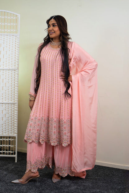 Bedazzled Anarkali with Plazzo