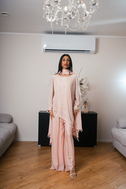 Crepe Georgette Suit with Hand Bead Work