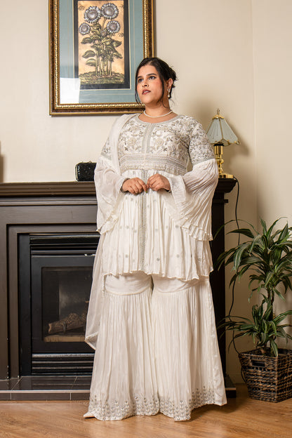 Peplum Georgette Chinon Gharara