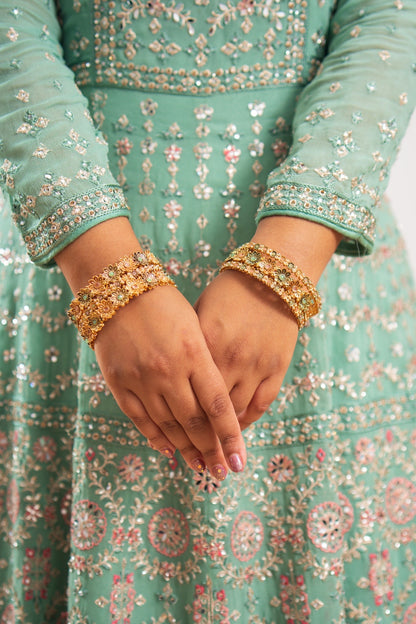 Peplum Crepe Chiffon Sharara